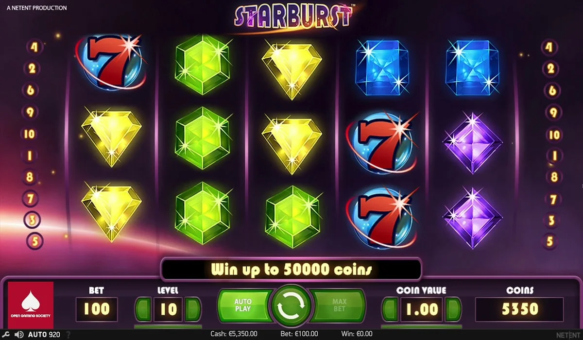 Starburst slot