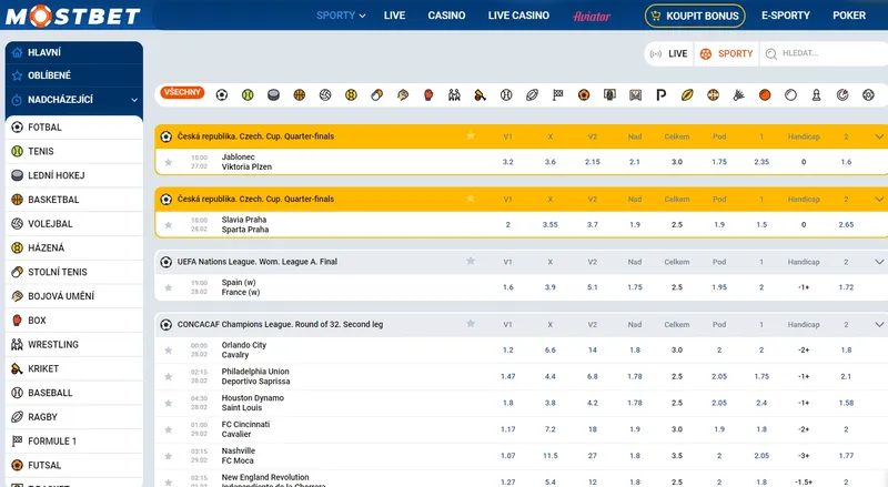 MostBet.com – sportovní sázky