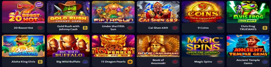 Oblíbené hry na Hell Spin kasyna