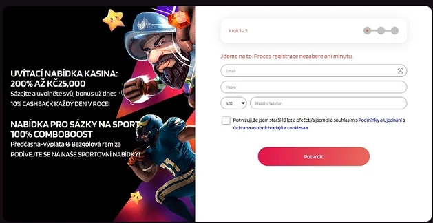 trivelabet-casino-registrační-formulář
