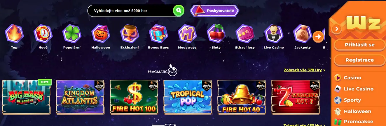 Wazamba Casino site